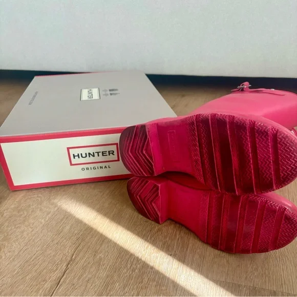 Original HUNTER tall boots in HOT Pink size 7/EU 38 - Picture 4 of 7